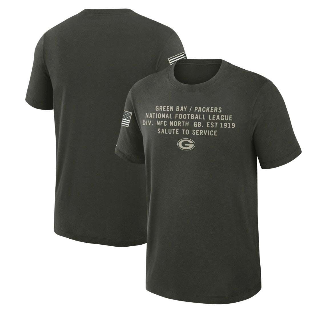 Green Bay Packers 2025 Salute to Service Sideline Slub Dri-FIT T-Shirt Forest Green - Nike