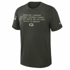 Green Bay Packers 2025 Salute to Service Sideline Slub Dri-FIT T-Shirt Forest Green - Nike