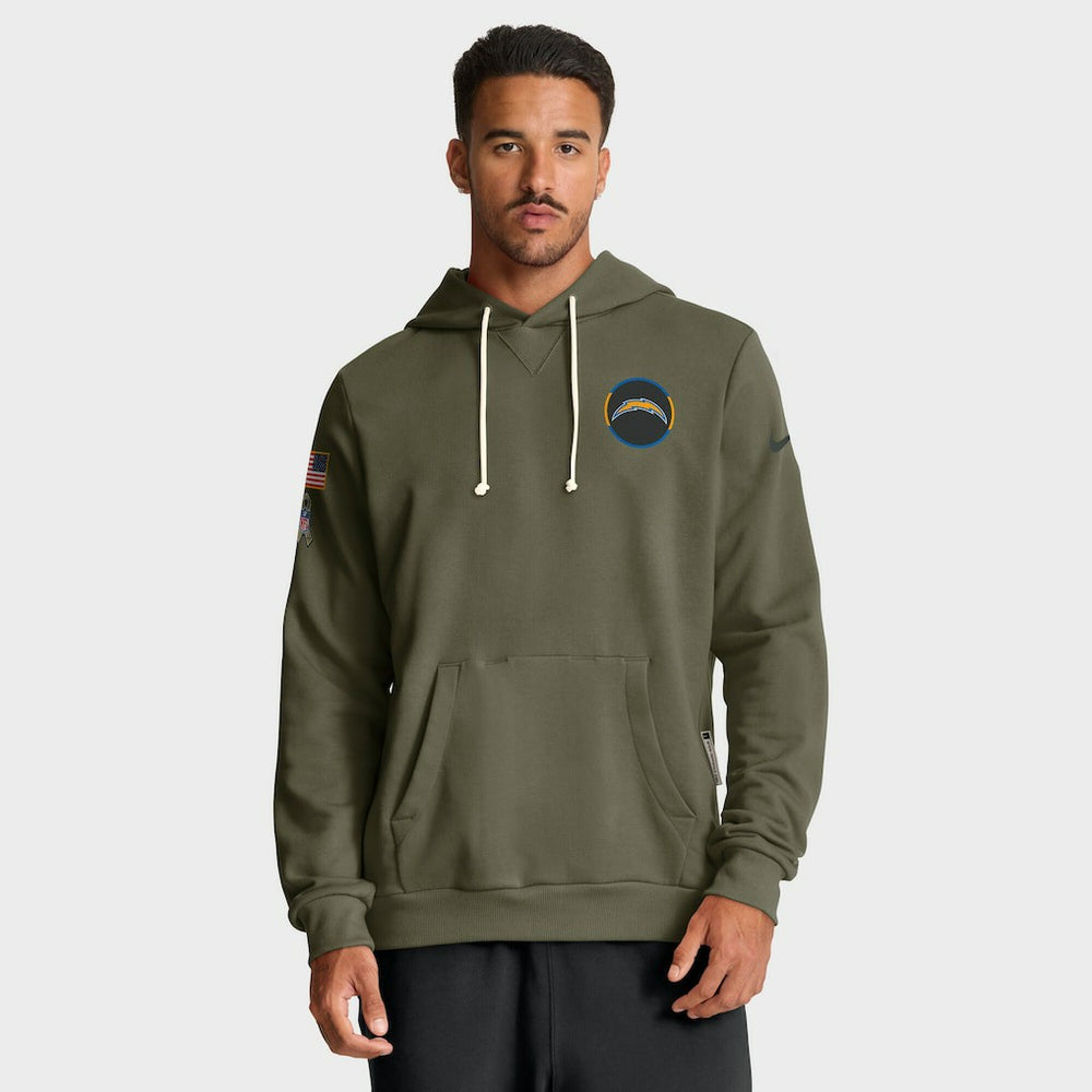 Los Angeles Chargers 2025 Salute to Service Sideline Standard Issue Dri-FIT Hoodie Olive - Nike