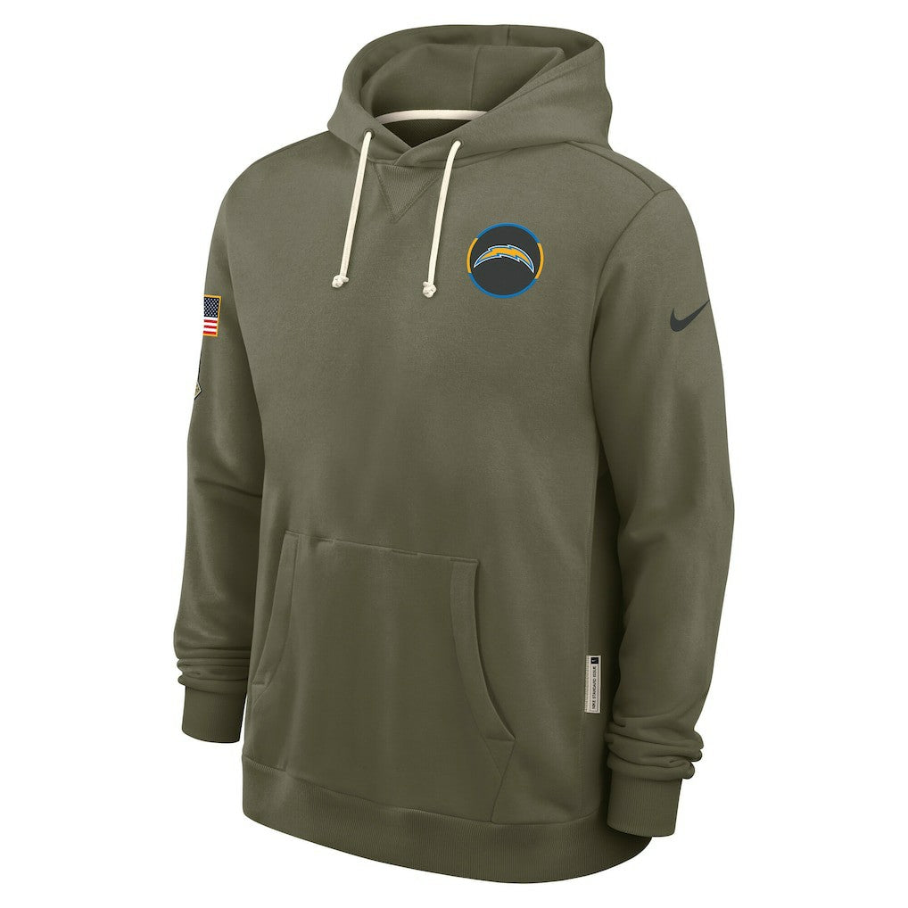 Los Angeles Chargers 2025 Salute to Service Sideline Standard Issue Dri-FIT Hoodie Olive - Nike