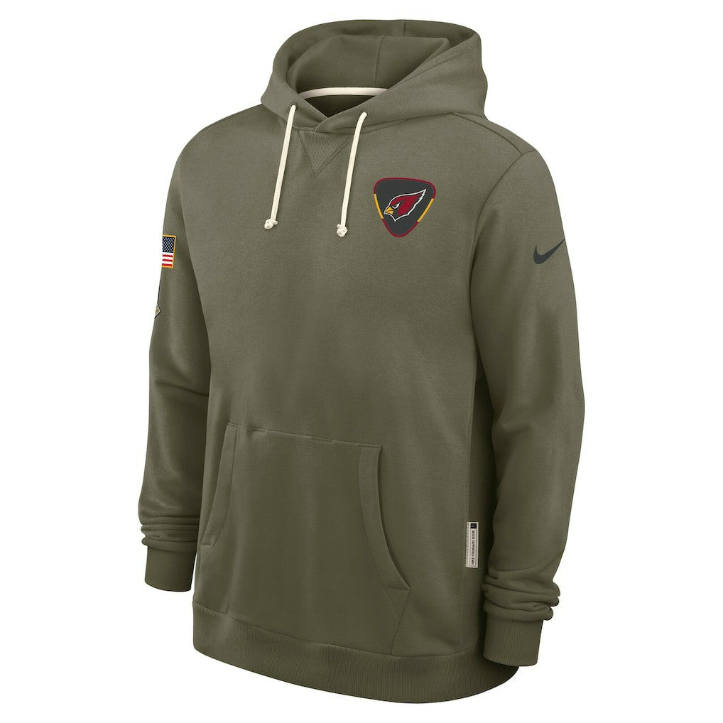 Arizona Cardinals 2025 Salute to Service Sideline Standard Issue Dri-FIT Hoodie Olive - Nike
