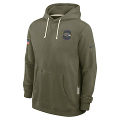 Baltimore Ravens 2025 Salute to Service Sideline Standard Issue Dri-FIT Hoodie Olive - Nike