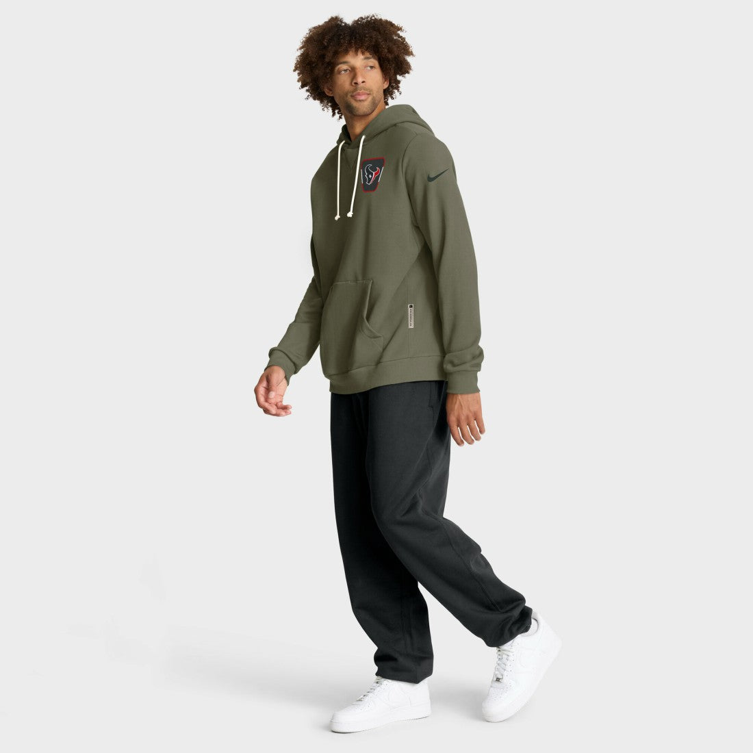 Houston Texans 2025 Salute to Service Sideline Standard Issue Dri-FIT Hoodie Olive - Nike