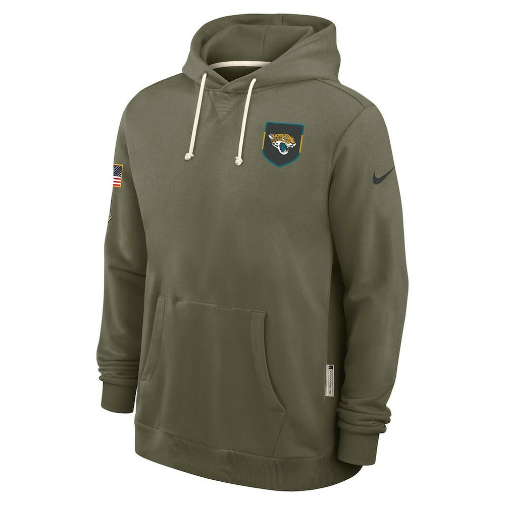 Jacksonville Jaguars 2025 Salute to Service Sideline Standard Issue Dri-FIT Hoodie Olive - Nike