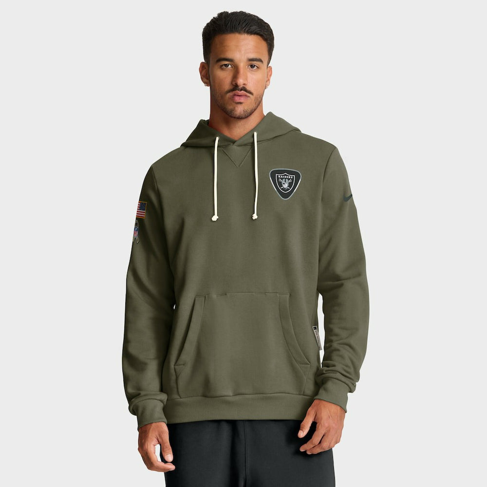 Las Vegas Raiders 2025 Salute to Service Sideline Standard Issue Dri-FIT Hoodie Olive - Nike