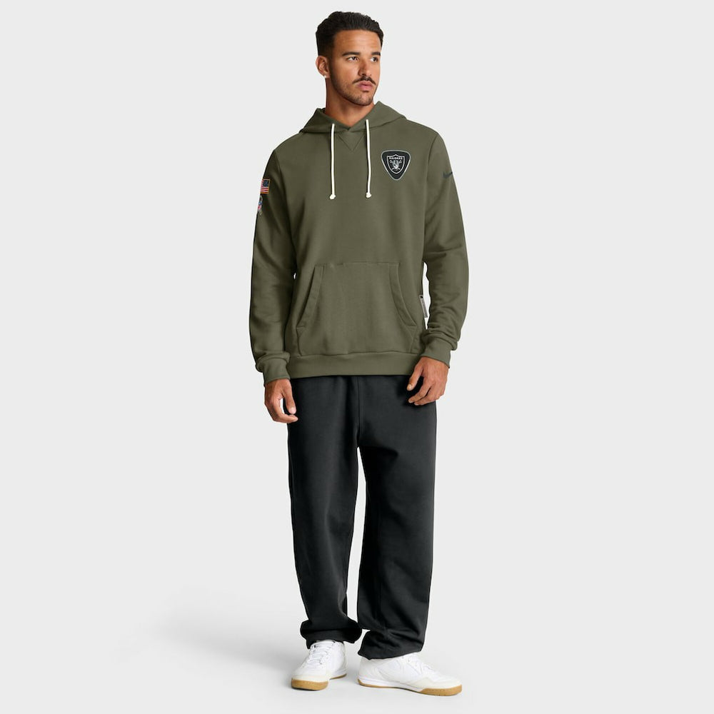 Las Vegas Raiders 2025 Salute to Service Sideline Standard Issue Dri-FIT Hoodie Olive - Nike