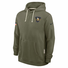Minnesota Vikings 2025 Salute to Service Sideline Standard Issue Dri-FIT Hoodie Olive - Nike