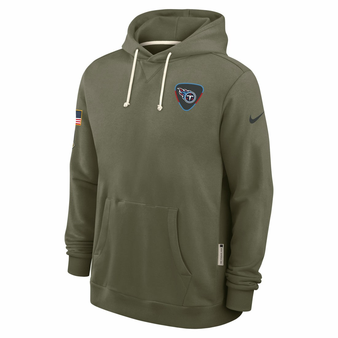 Tennessee Titans 2025 Salute to Service Sideline Standard Issue Dri-FIT Hoodie Olive - Nike