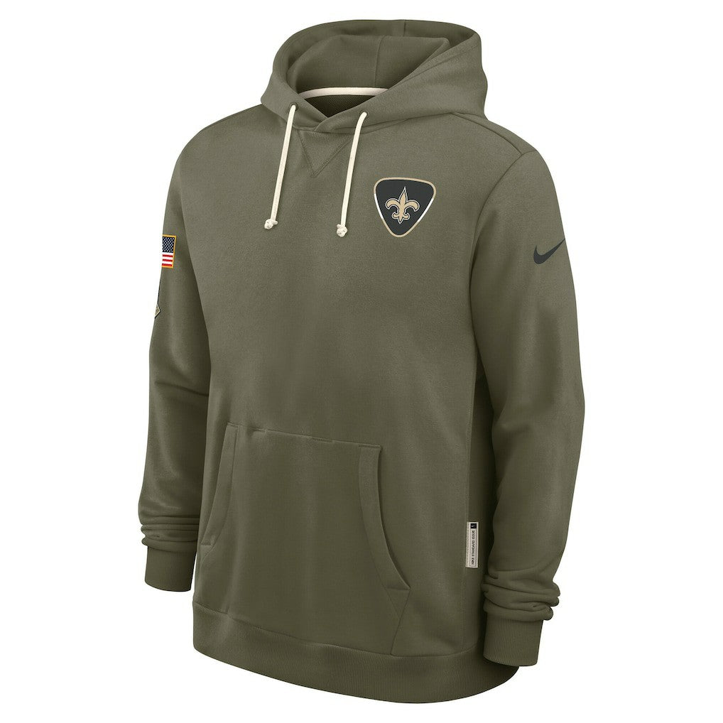 New Orleans Saints 2025 Salute to Service Sideline Standard Issue Dri-FIT Hoodie Olive - Nike