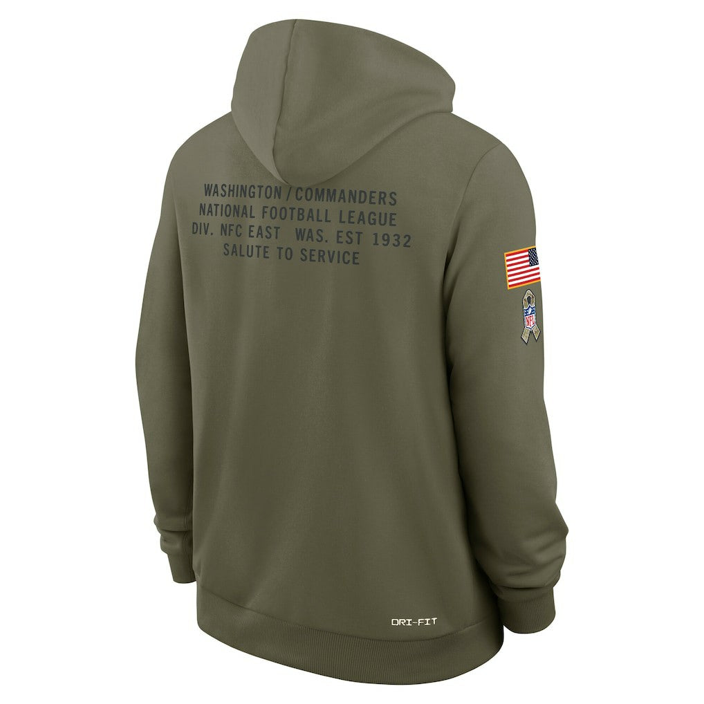 Washington Commanders 2025 Salute to Service Sideline Standard Issue Dri-FIT Hoodie Olive - Nike