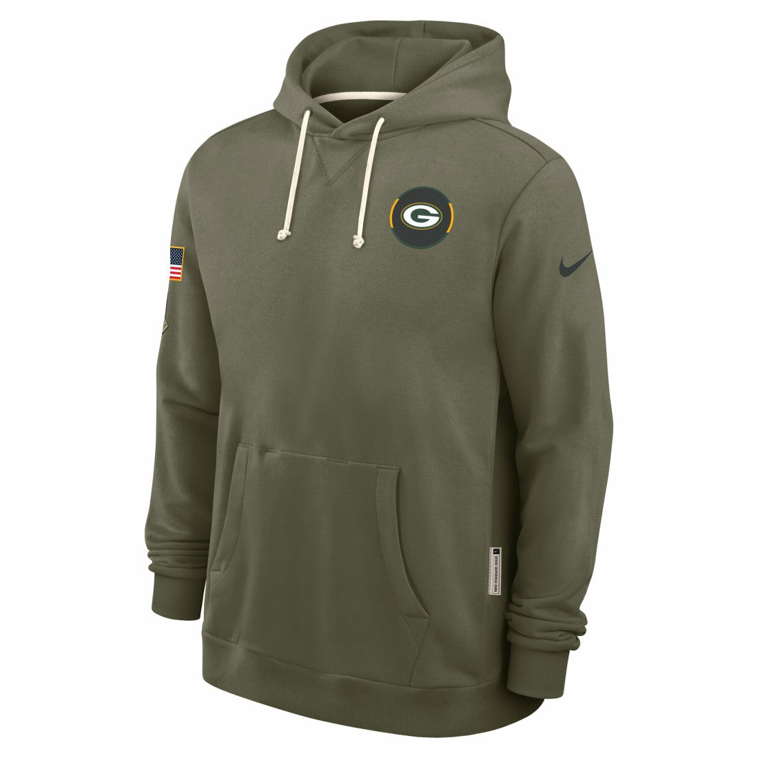 Green Bay Packers Big & Tall 2025 Salute to Service Sideline Dominant Force Dri-FIT Hoodie Olive - Nike