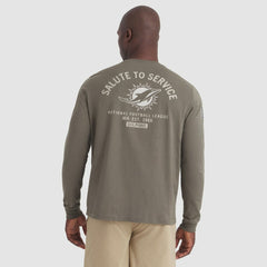 Miami Dolphins 2025 Salute to Service Sideline Long Sleeve T-Shirt Olive - Nike