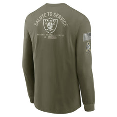 Las Vegas Raiders 2025 Salute to Service Sideline Long Sleeve T-Shirt Olive - Nike
