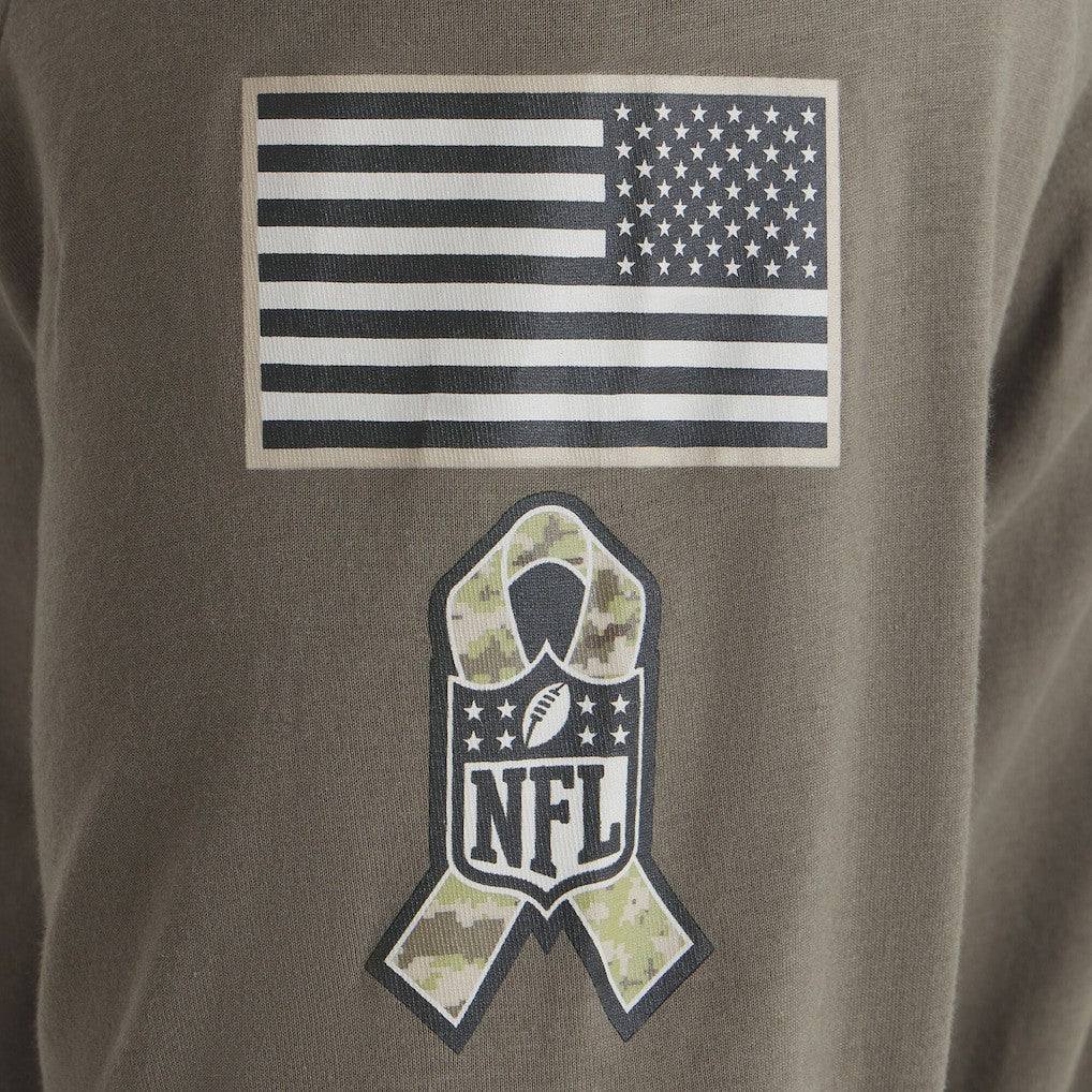 Philadelphia Eagles 2025 Salute to Service Sideline Long Sleeve T-Shirt Olive - Nike