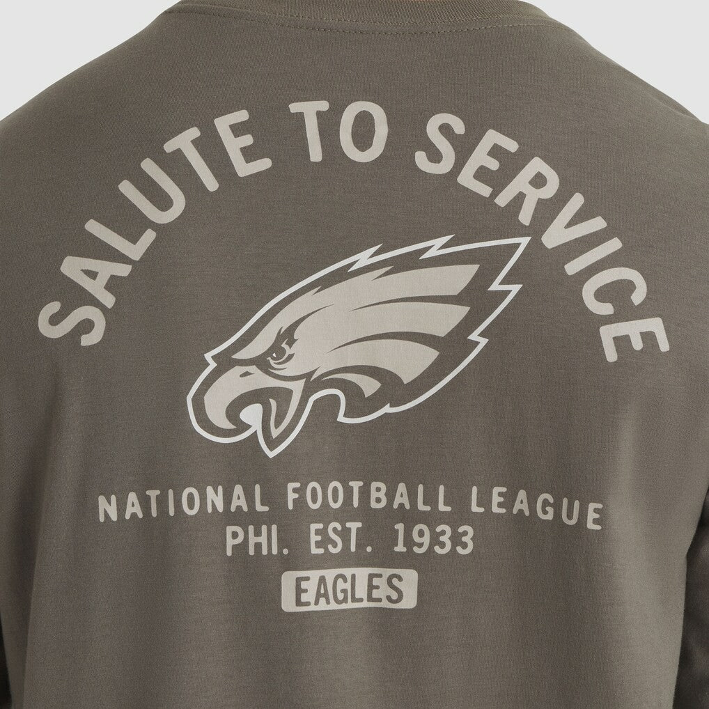 Philadelphia Eagles 2025 Salute to Service Sideline Long Sleeve T-Shirt Olive - Nike