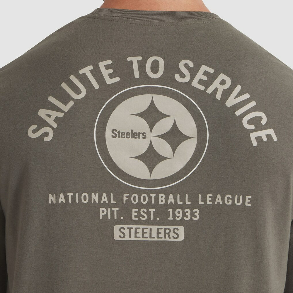 Pittsburgh Steelers 2025 Salute to Service Sideline Long Sleeve T-Shirt Olive - Nike