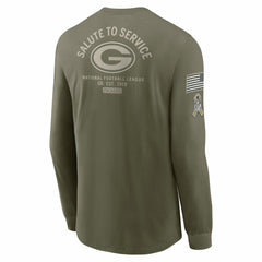 Green Bay Packers 2025 Salute to Service Sideline Long Sleeve T-Shirt Olive - Nike