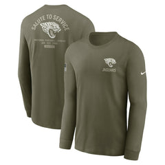 Jacksonville Jaguars 2025 Salute to Service Sideline Long Sleeve T-Shirt Olive - Nike