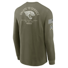 Jacksonville Jaguars 2025 Salute to Service Sideline Long Sleeve T-Shirt Olive - Nike