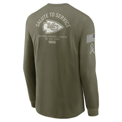 Kansas City Chiefs 2025 Salute to Service Sideline Long Sleeve T-Shirt Olive - Nike