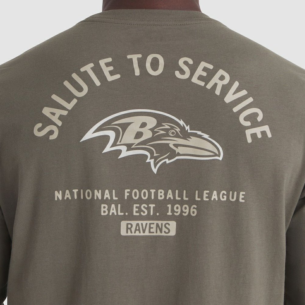 Baltimore Ravens 2025 Salute to Service Sideline Long Sleeve T-Shirt Olive - Nike