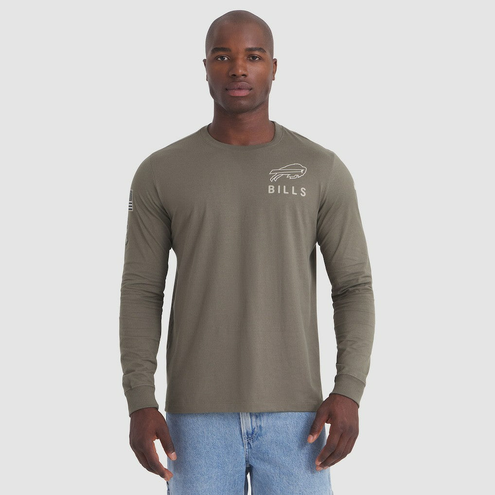 Buffalo Bills 2025 Salute to Service Sideline Long Sleeve T-Shirt Olive - Nike