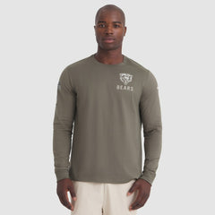 Chicago Bears 2025 Salute to Service Sideline Long Sleeve T-Shirt Olive - Nike