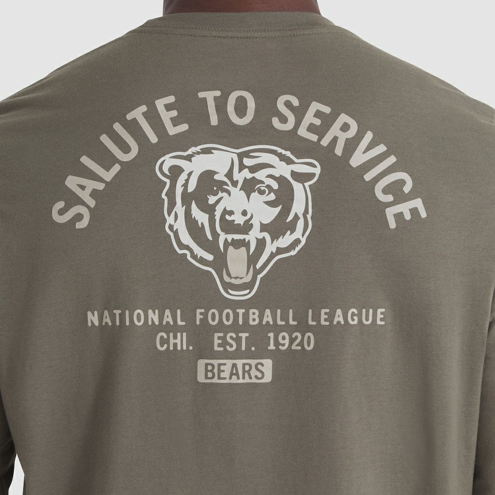 Chicago Bears 2025 Salute to Service Sideline Long Sleeve T-Shirt Olive - Nike