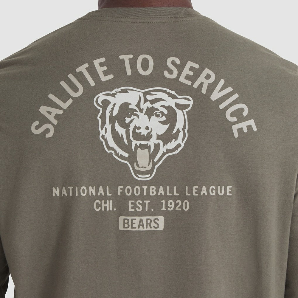 Chicago Bears 2025 Salute to Service Sideline Long Sleeve T-Shirt Olive - Nike