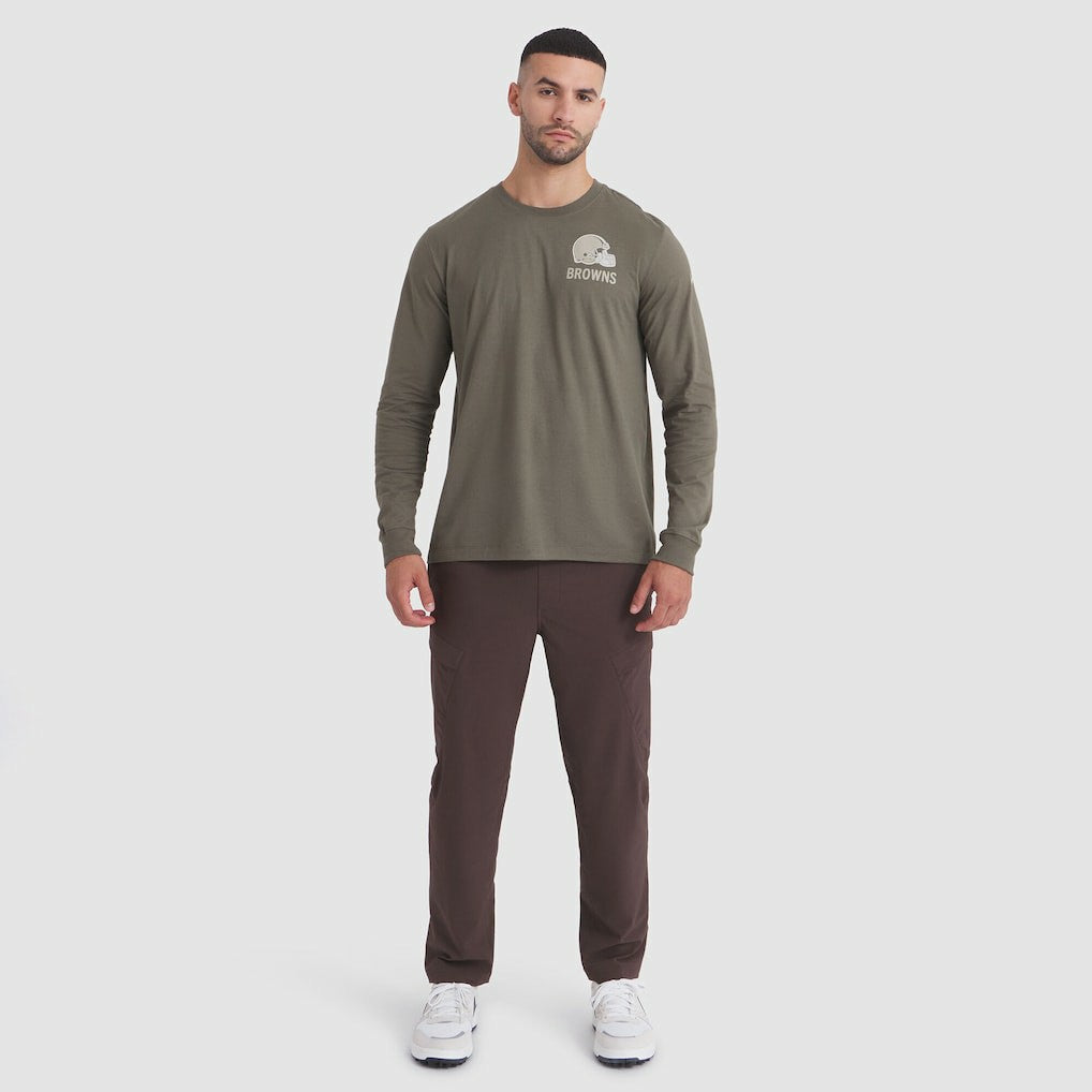 Cleveland Browns 2025 Salute to Service Sideline Long Sleeve T-Shirt Olive - Nike