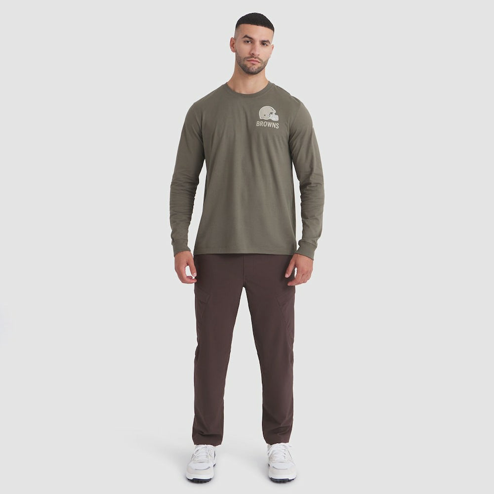 Cleveland Browns 2025 Salute to Service Sideline Long Sleeve T-Shirt Olive - Nike