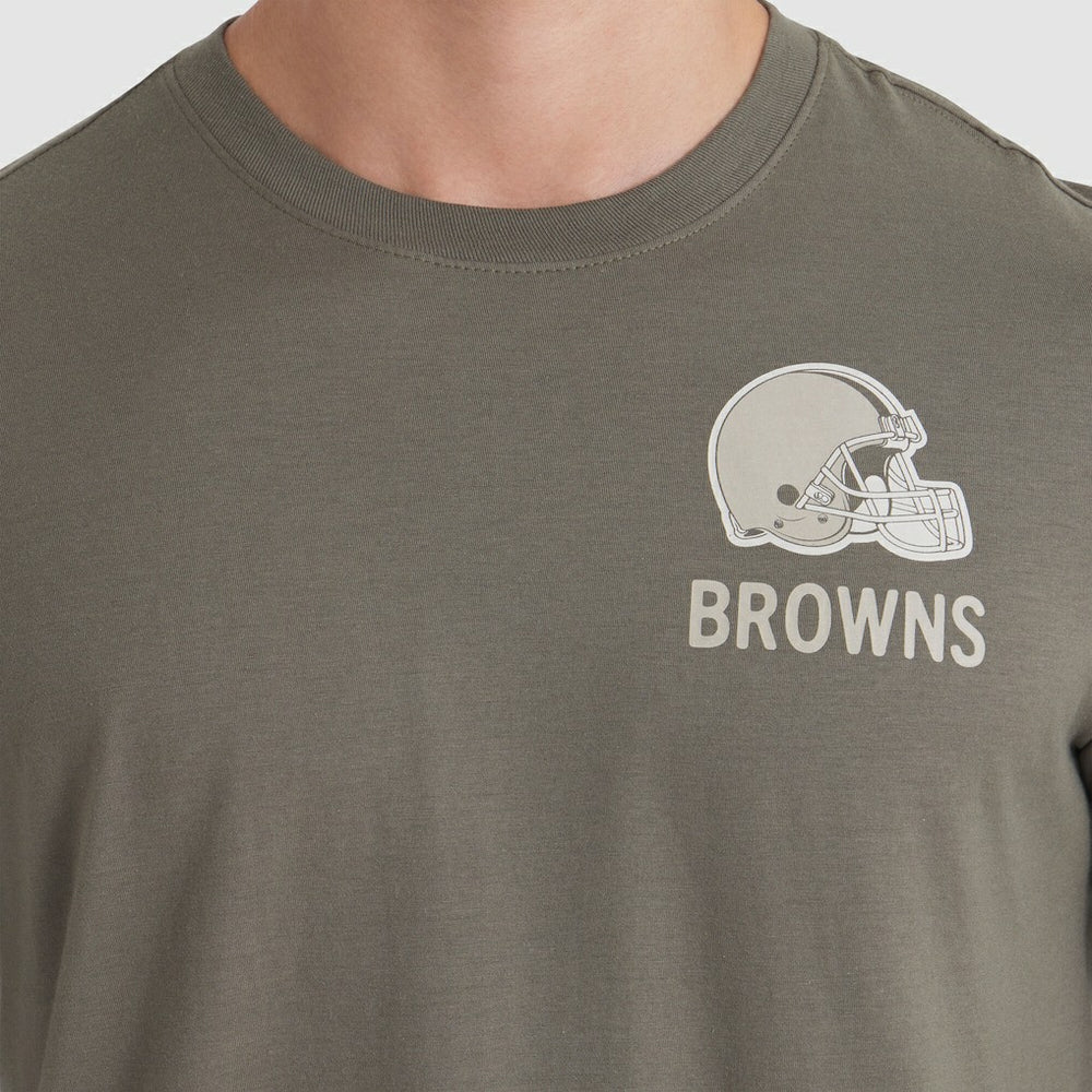 Cleveland Browns 2025 Salute to Service Sideline Long Sleeve T-Shirt Olive - Nike