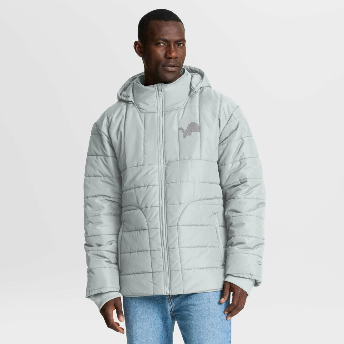 Detroit Lions Full-Zip Hooded Jacket Gray - Fanatics