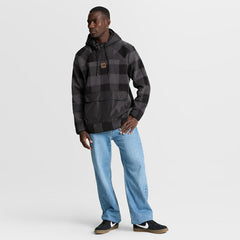 Buffalo Bills Elements Plaid Polar Fleece Quarter-Zip Hoodie Black - Fanatics