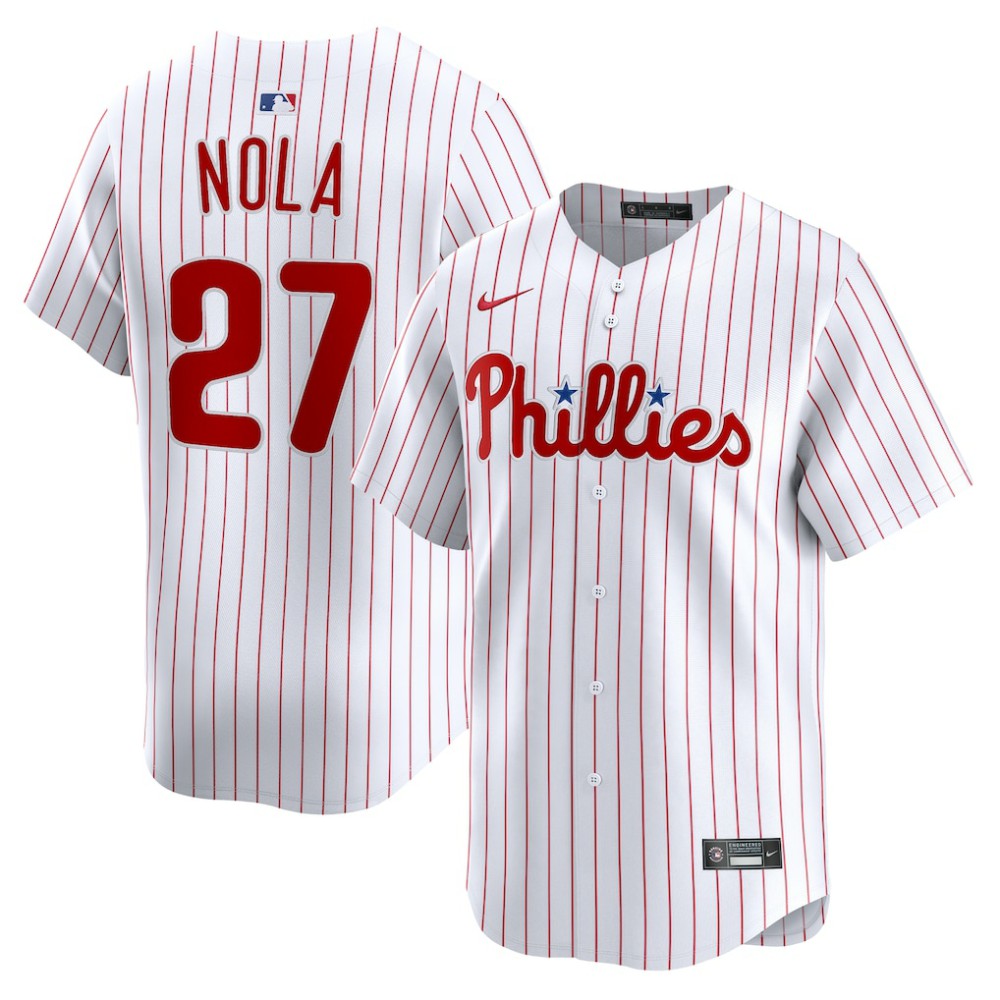 Aaron Nola Philadelphia Phillies Nike Home Limited Player Jersey Lifestyle