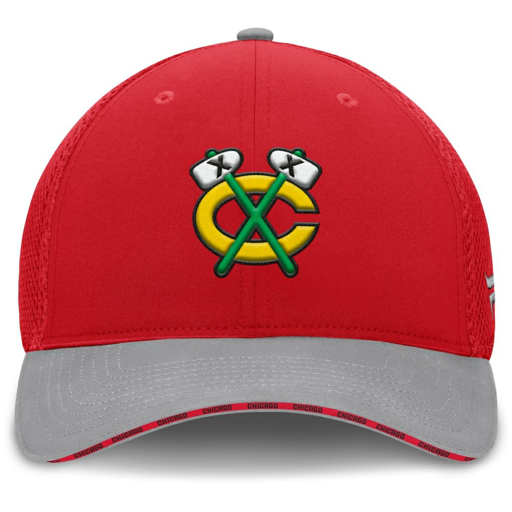 Chicago Blackhawks Fanatics Fundamentals Span Flex Hat Red