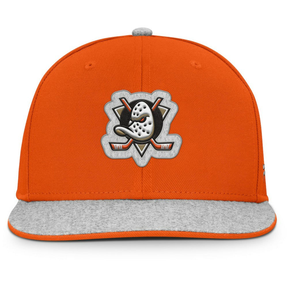 Anaheim Ducks - Fanatics Fundamentals Loden Snapback Hat Orange