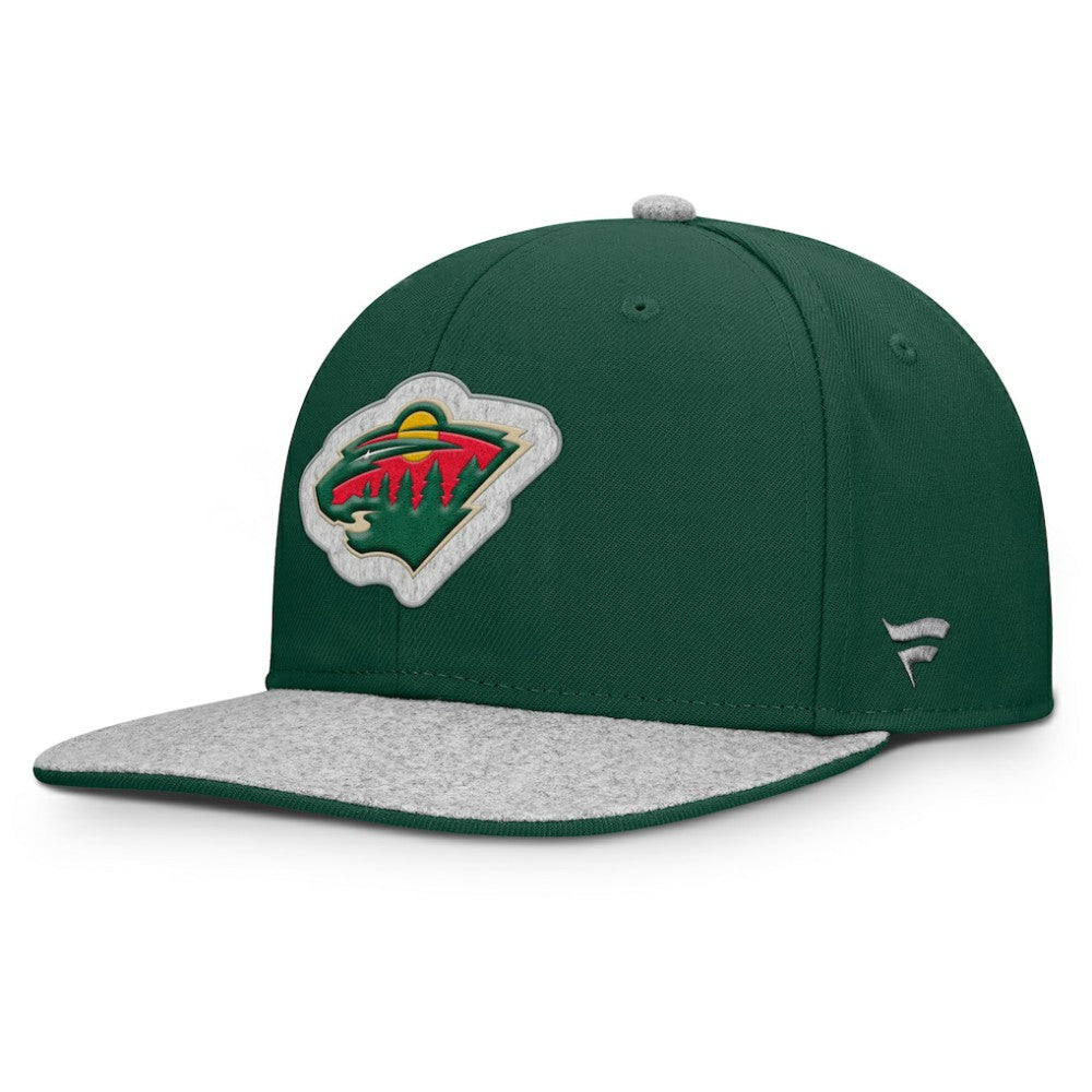 Minnesota Wild - Fanatics Fundamentals Loden Snapback Hat Green
