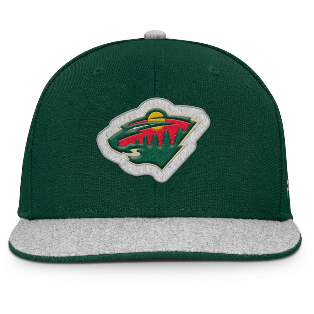 Minnesota Wild - Fanatics Fundamentals Loden Snapback Hat Green