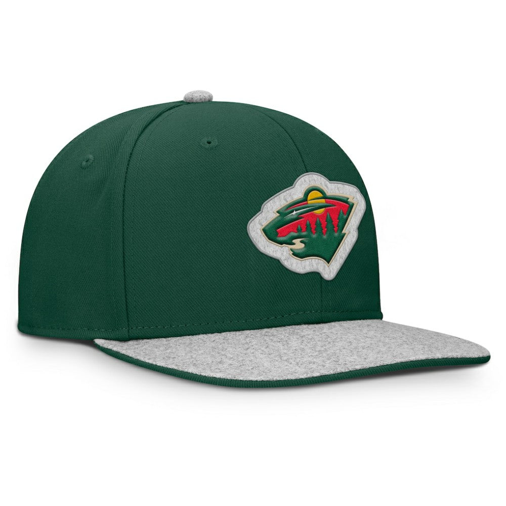 Minnesota Wild - Fanatics Fundamentals Loden Snapback Hat Green