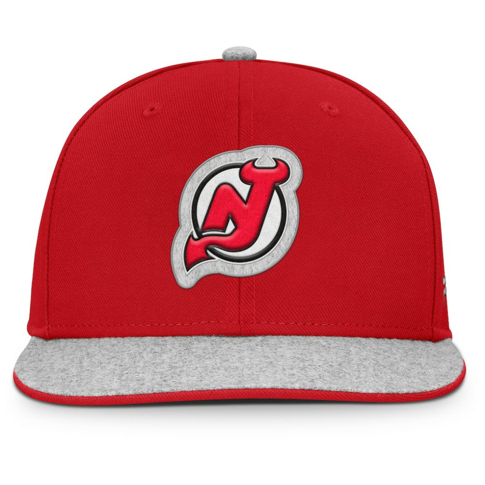 New Jersey Devils - Fanatics Fundamentals Loden Snapback Hat Red