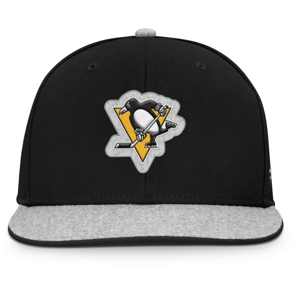Pittsburgh Penguins Fanatics Fundamentals Loden Snapback Hat Black