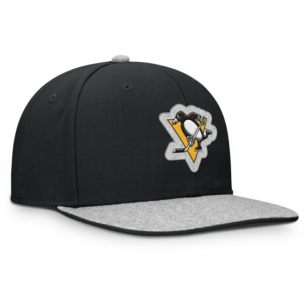 Pittsburgh Penguins Fanatics Fundamentals Loden Snapback Hat Black