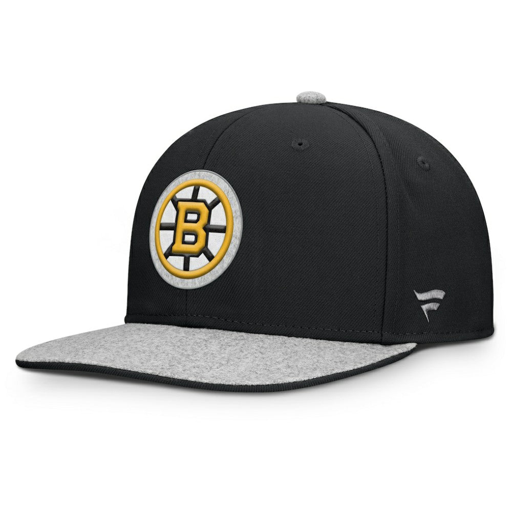 Boston Bruins Fanatics Fundamentals Loden Snapback Hat Black