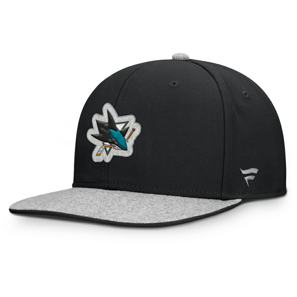 San Jose Sharks - Fanatics Fundamentals Loden Snapback Hat Black