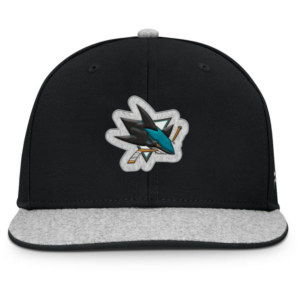 San Jose Sharks - Fanatics Fundamentals Loden Snapback Hat Black