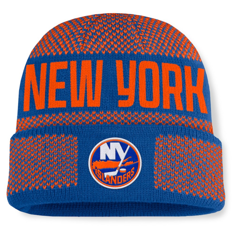 New York Islanders - Fanatics Fundamentals Shelter Cuffed Knit Hat Royal/Orange