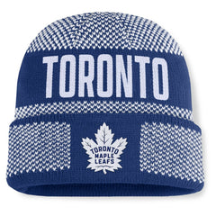 Toronto Maple Leafs - Fanatics Fundamentals Shelter Cuffed Knit Hat Blue/White