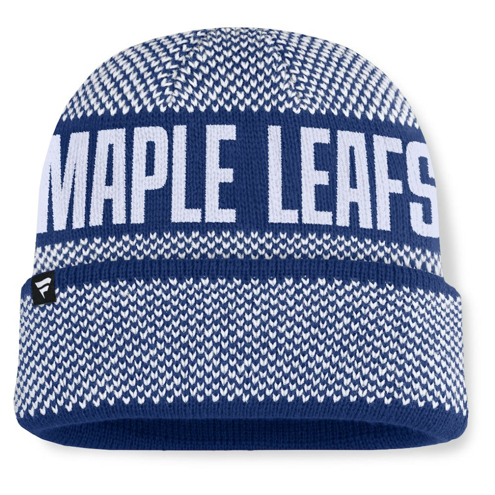 Toronto Maple Leafs - Fanatics Fundamentals Shelter Cuffed Knit Hat Blue/White
