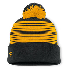 Pittsburgh Penguins Fanatics Fundamental Spirit Cuffed Pom Knit Hat Black